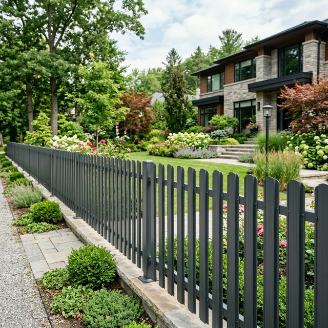 Забор из евроштакетника