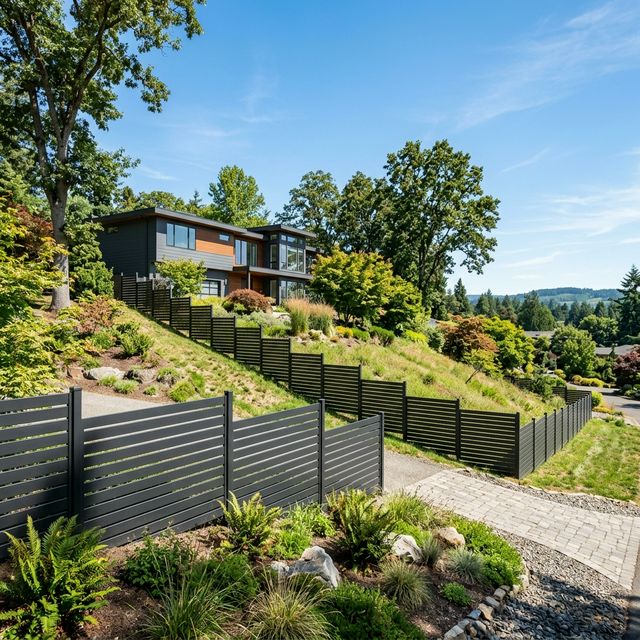 Забор из профнастила в п. Российский